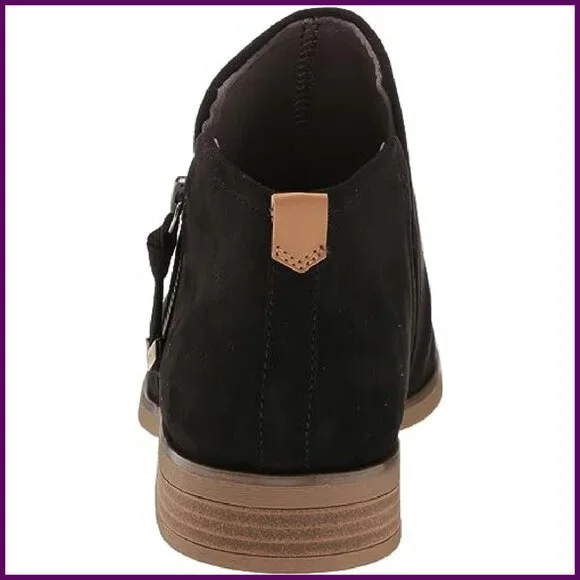 Women's Ankle Booties Size 7 Faux Suede Zipper Block Heel